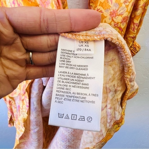 Free People Yellow Floral Dress XS - Picture 5 of 10